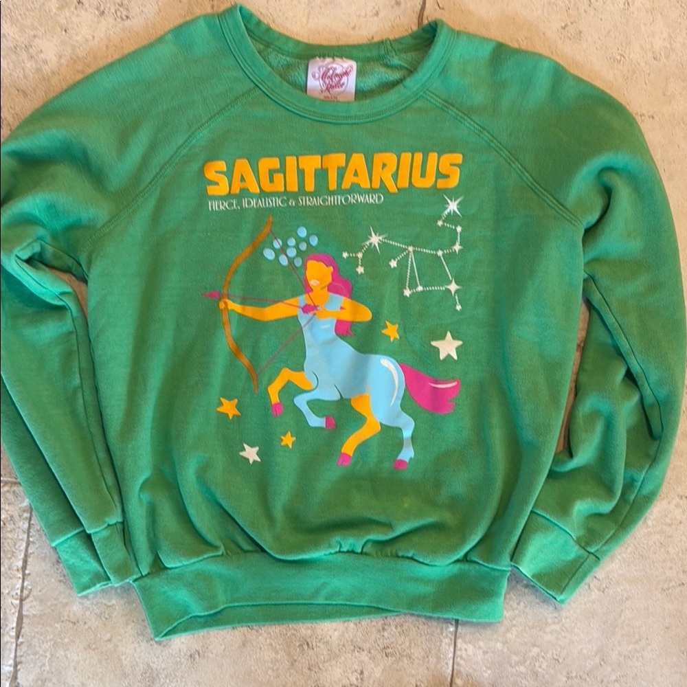 Anthropologie Green Sagittarius Sweatshirt Medium